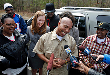 Thomas Haynesworth after being released from prison in March. DNA proved he did not commit two of the rapes he was tried for. 